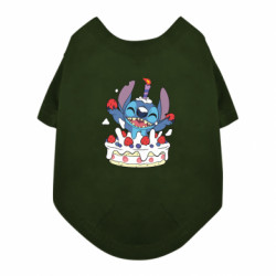 Футболка для собаки Стич с праздничным тортом - FATLINE Футболка для собаки Стич с праздничным тортом