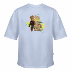 Футболка оверсайз FATLINE Baby yoda and baby groot - FATLINE Футболка оверсайз FATLINE Baby yoda and baby groot