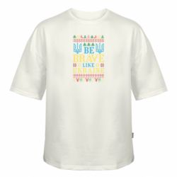 Футболка оверсайз FATLINE Be Brave Like Ukraine sweater style - FATLINE Футболка оверсайз FATLINE Be Brave Like Ukraine sweater style