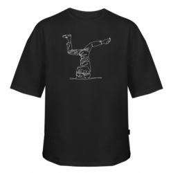 Футболка оверсайз FATLINE Брейкданс обертання на голові монолайн - FATLINE Футболка оверсайз FATLINE Брейкданс обертання на голові монолайн