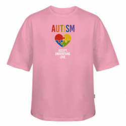 Футболка оверсайз FATLINE «Аутизм — Прийняти. Зрозуміти. Полюбити» - FATLINE Футболка оверсайз FATLINE «Аутизм — Прийняти. Зрозуміти. Полюбити»