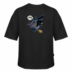 Футболка оверсайз FATLINE бетмен на метле - FATLINE Футболка оверсайз FATLINE бетмен на метле