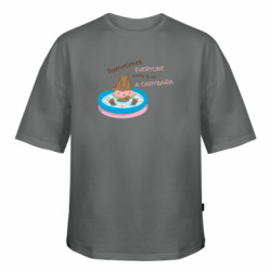 Футболка оверсайз FATLINE Каждый иногда хочет побыть капибарой