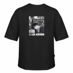 Футболка оверсайз FATLINE Levi Ackerman - FATLINE Футболка оверсайз FATLINE Levi Ackerman