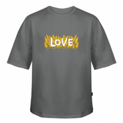 Футболка оверсайз FATLINE Любовь и колосья - FATLINE Футболка оверсайз FATLINE Любовь и колосья