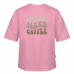 Футболка оверсайз FATLINE Mother need coffee - FATLINE Футболка оверсайз FATLINE Mother need coffee
