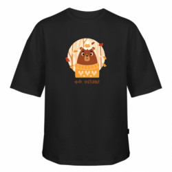 Футболка оверсайз FATLINE Осенний Медведь в лесу