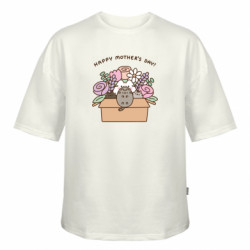 Футболка оверсайз FATLINE Pusheen Happy Mother's Day! - FATLINE Футболка оверсайз FATLINE Pusheen Happy Mother's Day!