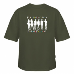 Футболка оверсайз FATLINE Силует друзів із «Дивні дива»