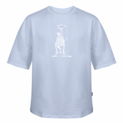 Футболка оверсайз FATLINE скелет на унитазе - FATLINE Футболка оверсайз FATLINE скелет на унитазе