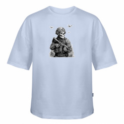 Футболка оверсайз FATLINE Воїн скелет - FATLINE Футболка оверсайз FATLINE Воїн скелет