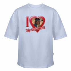 Футболка оверсайз FATLINE Я люблю свою дівчину Одинадцять