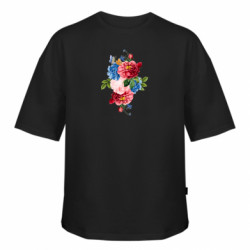 Футболка оверсайз FATLINE Flowers and butterfly - FATLINE Футболка оверсайз FATLINE Flowers and butterfly