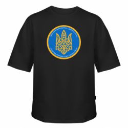 Футболка оверсайз FATLINE Герб Украины Тризуб стилизованный - FATLINE Футболка оверсайз FATLINE Герб Украины Тризуб стилизованный