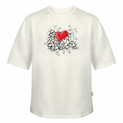 Футболка оверсайз FATLINE Heart & Love - FATLINE Футболка оверсайз FATLINE Heart & Love