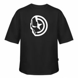 Футболка оверсайз FATLINE Iron Man and Captain America - FATLINE Футболка оверсайз FATLINE Iron Man and Captain America