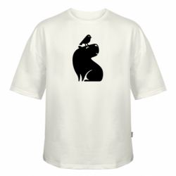 Футболка оверсайз FATLINE Копібара та Пташка - FATLINE Футболка оверсайз FATLINE Копібара та Пташка