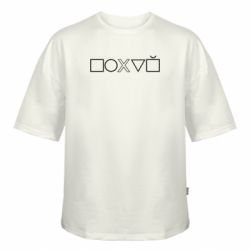 Футболка оверсайз FATLINE Квадрат круг икс треугольник квадрат