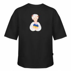 Футболка оверсайз FATLINE Любимая бабушка украинка - FATLINE Футболка оверсайз FATLINE Любимая бабушка украинка