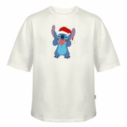 Футболка оверсайз FATLINE Новогодний Стич - FATLINE Футболка оверсайз FATLINE Новогодний Стич