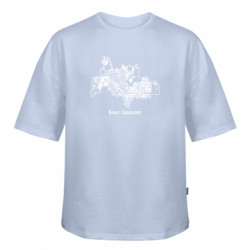 Футболка оверсайз FATLINE Біла Церква мапа