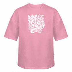 Футболка оверсайз FATLINE черепа и розы - FATLINE Футболка оверсайз FATLINE черепа и розы