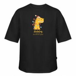 Футболка оверсайз FATLINE Дракон Санта с гирляндой - FATLINE Футболка оверсайз FATLINE Дракон Санта с гирляндой