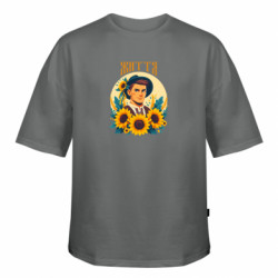 Футболка оверсайз FATLINE Хуманизация подсолнуха - FATLINE Футболка оверсайз FATLINE Хуманизация подсолнуха