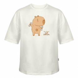 Футболка оверсайз FATLINE Капібара з гантелями - FATLINE Футболка оверсайз FATLINE Капібара з гантелями