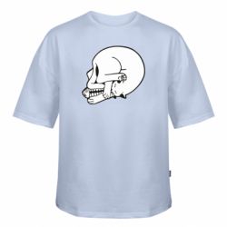 Футболка оверсайз FATLINE Кот с рыбьей костью. Череп - FATLINE Футболка оверсайз FATLINE Кот с рыбьей костью. Череп