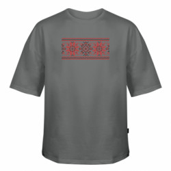 Футболка оверсайз FATLINE орнамент - FATLINE Футболка оверсайз FATLINE орнамент