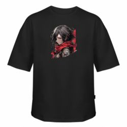 Футболка оверсайз FATLINE портрет Мікаси з Атаки на титанів - FATLINE Футболка оверсайз FATLINE портрет Мікаси з Атаки на титанів