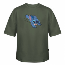 Футболка оверсайз FATLINE Стіч стрибає - FATLINE Футболка оверсайз FATLINE Стіч стрибає