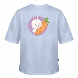 Футболка оверсайз FATLINE Зайчик з морквою - FATLINE Футболка оверсайз FATLINE Зайчик з морквою