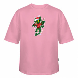 Футболка оверсайз FATLINE Зеленый новогодний дракон - FATLINE Футболка оверсайз FATLINE Зеленый новогодний дракон