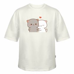 Футболка оверсайз FATLINE Пара котиків - FATLINE Футболка оверсайз FATLINE Пара котиків