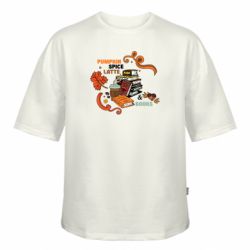 Футболка оверсайз FATLINE Pumpkin Spice Latte & Books