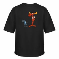 Футболка оверсайз FATLINE Рокки и Бульвинкль - FATLINE Футболка оверсайз FATLINE Рокки и Бульвинкль