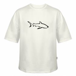 Футболка оверсайз FATLINE Shark minimalism - FATLINE Футболка оверсайз FATLINE Shark minimalism