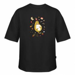 Футболка оверсайз FATLINE Толстый кот. - FATLINE Футболка оверсайз FATLINE Толстый кот.