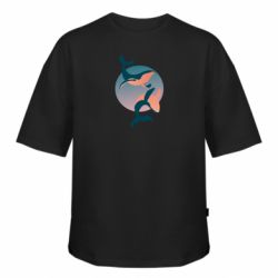 Футболка оверсайз FATLINE Two whales - FATLINE Футболка оверсайз FATLINE Two whales