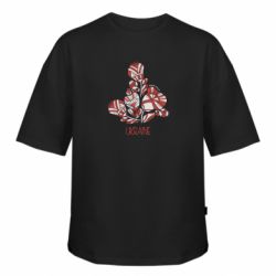 Футболка оверсайз FATLINE Українські орнаменті квіти - FATLINE Футболка оверсайз FATLINE Українські орнаменті квіти