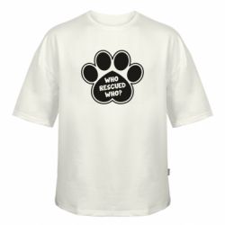 Футболка оверсайз FATLINE WHO RESCUED WHO? - FATLINE Футболка оверсайз FATLINE WHO RESCUED WHO?