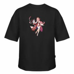 Футболка оверсайз FATLINE Яэ Мико арт - FATLINE Футболка оверсайз FATLINE Яэ Мико арт