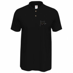 Футболка поло мужская Котик Мяу