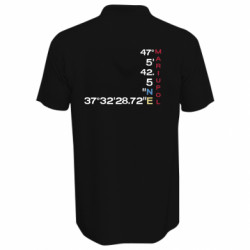 Футболка поло мужская Мариуполь Координаты - FATLINE Футболка поло мужская Мариуполь Координаты
