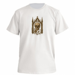 Футболка преміум чоловіча FATLINE Готичний череп з розою