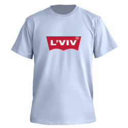 Футболка премиум мужская FATLINE L’VIV пародія на Levi’s