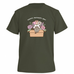 Футболка премиум мужская FATLINE Pusheen Happy Mother's Day! - FATLINE Футболка премиум мужская FATLINE Pusheen Happy Mother's Day!