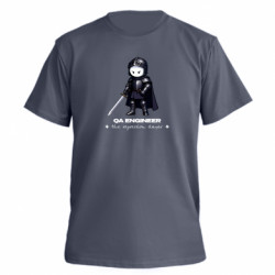 Футболка премиум мужская FATLINE QA engineer | Иллюстрация из тестирования качества и поиска ошибок